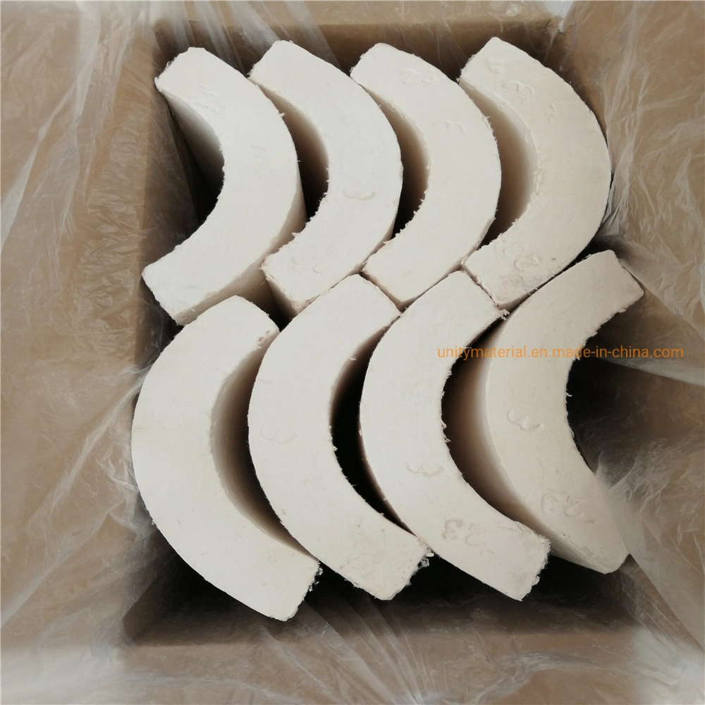 650c 1050c ASTM C610 Pipe Fitting Calcium Silicate Insulation Pipe Sections for Pipelines Hot Water Stainless Steel