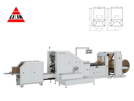 Hot Products Lsb-330XL+Lst21100 Máquina automática para fabricar bolsas de papel con fondo cuadrado Línea de producción con impresión